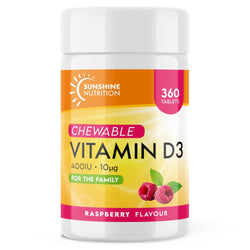 Chewable Vitamin D 10mcg 360 Raspberry Tablets